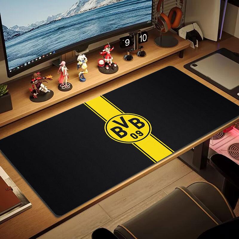 Borussia Large Size Mouse Pad Large Gaming Table Cushion Non-slip Laptop Tablet Big Mousepad XXL Mat Mini PC Playmat With Lock Edge