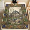 1Pc Muslim Print Flannel Blanket, High Quality Comfortable for All Seasons, Home Decor, Warmth and Comfort, Perfect for Christmas Gifts W131