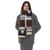 Neuer Herbst- und Winter-Warmer Mehrfarbiger Gestreifter Imitation Kaschmir Schal Damen Trend, Verdickter Schal Gestrickter Schal