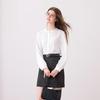 Betu Ruffled Collar Long Sleeve Top