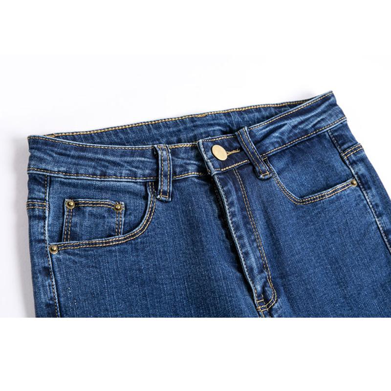 Nieuwe Koreaanse Mode Dames High-waisted Jeans Elastisch Strak Dun Casual Simpel Denim Potloodbroek Vrouwelijk Lente Herfst Dames Broek Kleding 2951