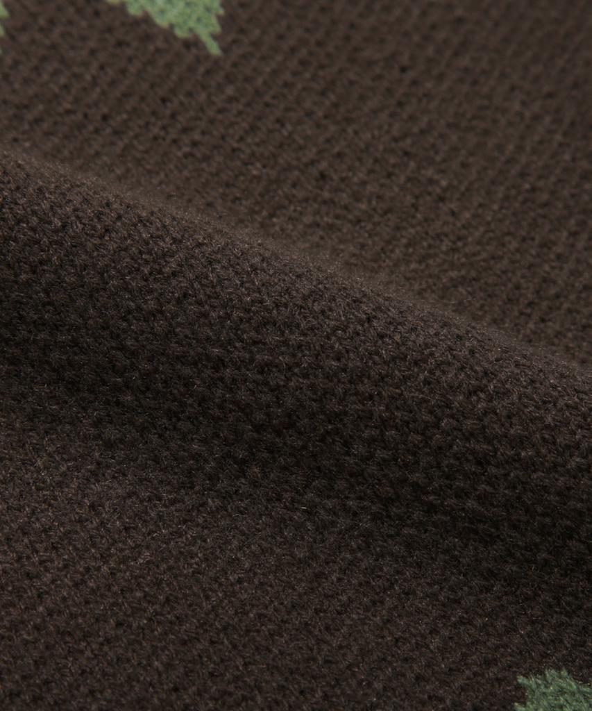 TRILLION Washable Nordic Jacquard 2-Way Hooded Zip-Up Knit [Beige]