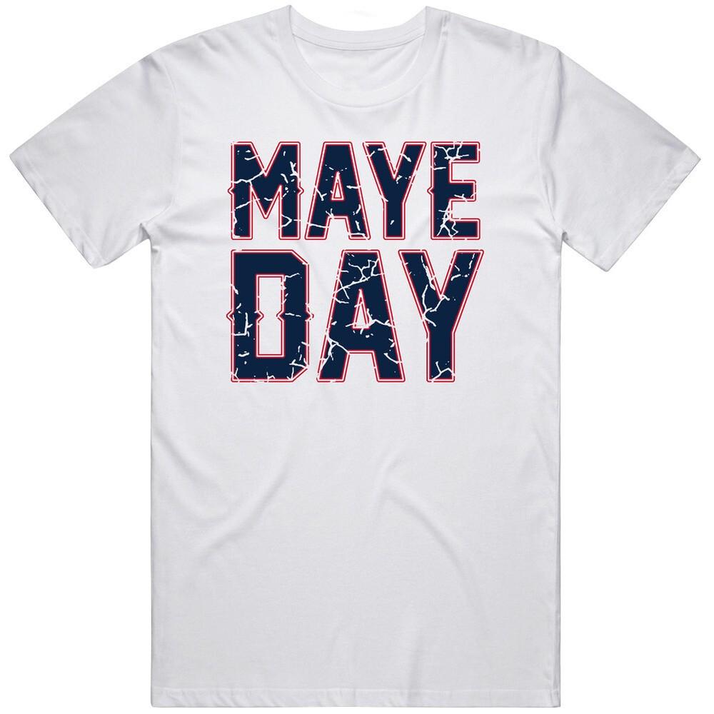 Camiseta de Fan de Fútbol Drake Maye Desgastada