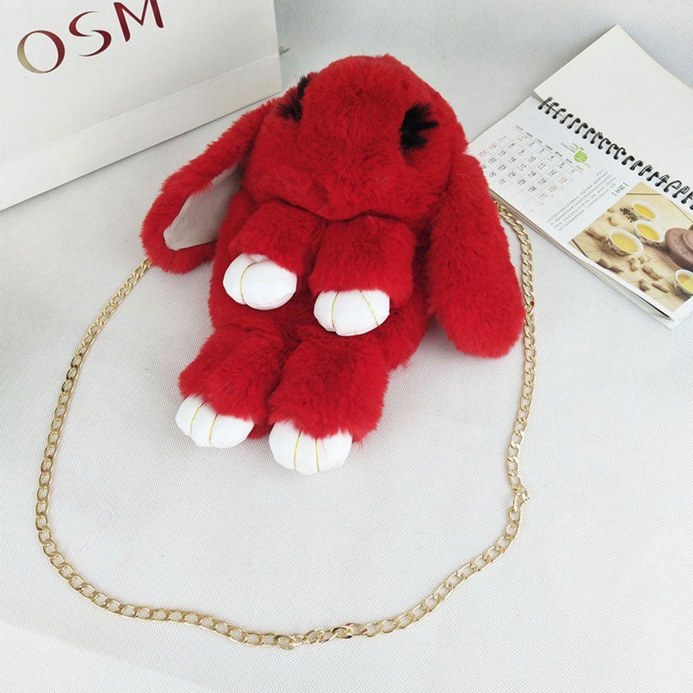 Premium Faux Fur Rabbit Purse Tote Bunny Backpack For Stylish Travel