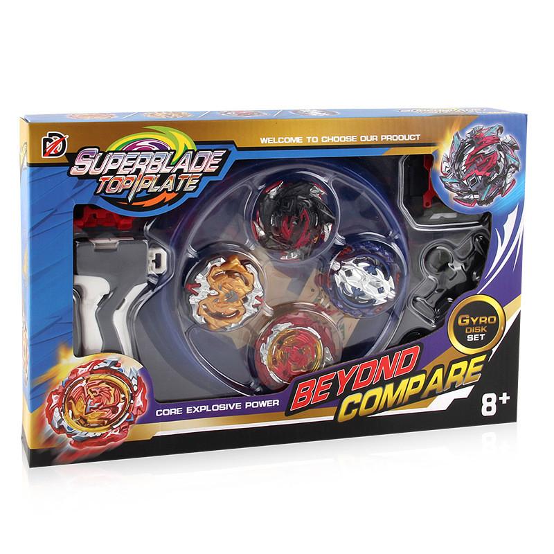 Xd168-10 Alloy Battle Gyro Toy Set With Four-in-one Competitive Design For Kids