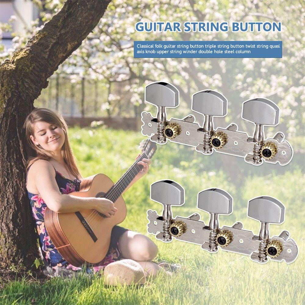 String Knob Sealed Bass Guitar Tuning Pegs Folk Guitar Accessories Machine Heads Tuners L R Triplet