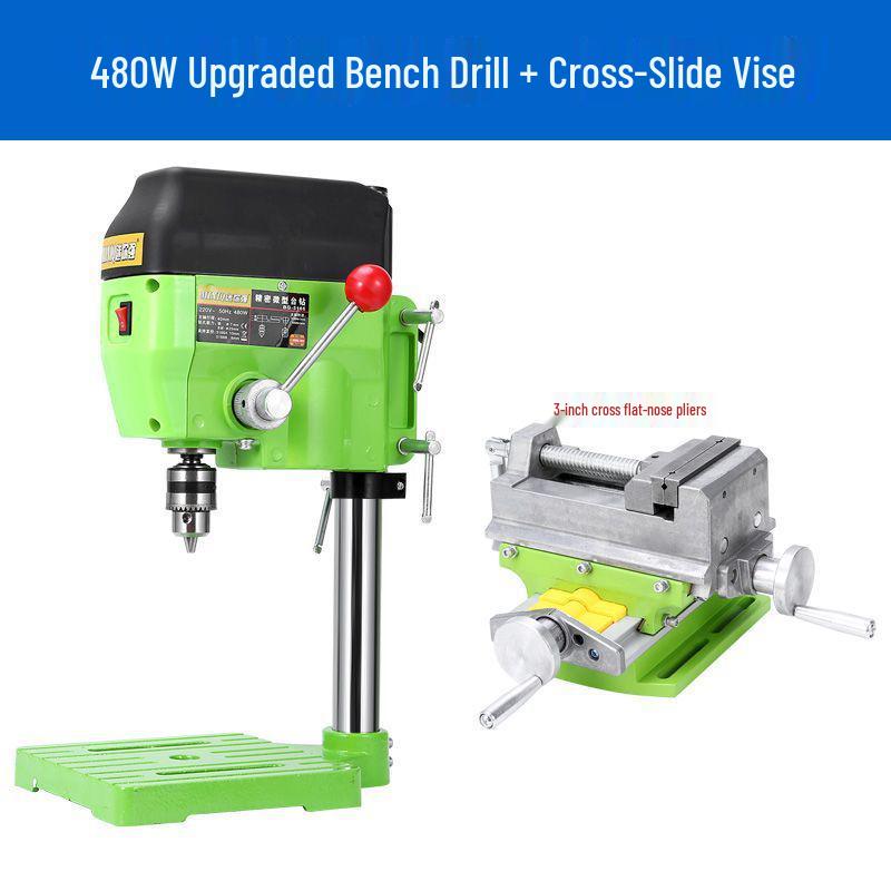 High-Precision 220V Mini Drill Press for Household and Industrial Woodworking