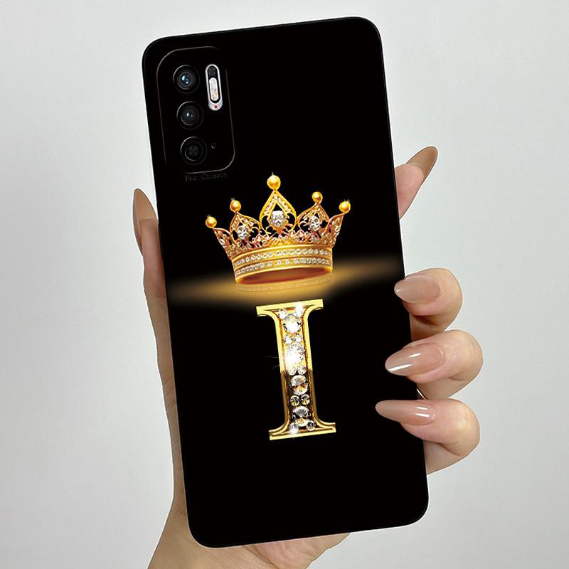 For Redmi Note 10 5G Note 10T 5G Fashion Initial Letter Couple Phone Case Redmi Note10 5G 10T Soft Silicone TPU Protective Case