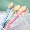 Bath Body Brush 2-in-1 Soft Back Brush Gentle Exfoliating Shower Sponge Scrubbing Brush Bathroom Cleaning Tool Accessories