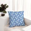 Blue and White Geometric Pillow Case Plush Fabric Soft Pillowcase Double Sided Print Sofa Cushion Cover Throw Pillow Cover