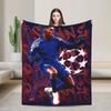 Dembele Number 10 Blanket Fleece Football Warm Throw Blankets for Bedding Couch Bedspread