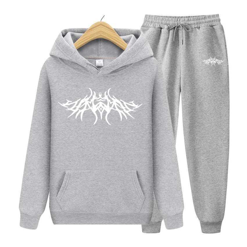 Einfarbiger Damen-Kapuzenpullover-Anzug, Kapuzenpullover, zweiteilig, Kapuzenpullover, Damen-Kapuzenpullover, Herbst-Kapuzenpullover + Hosen-Sets für Herren