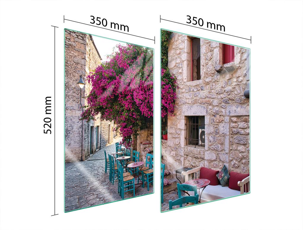GLÄSERNE SCHUTZPLATTE FÜR DIE KÜCHE 2x35x52 STRASSE