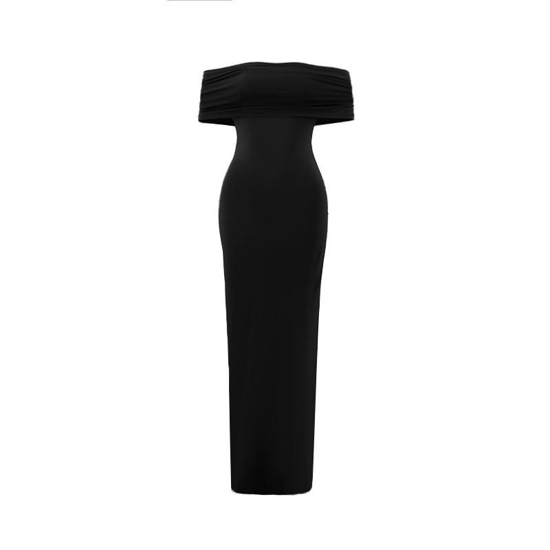 Sexy Off Shoulder Bodycon Jurk Met Gedeeld Melkzijde Stof Voor Zomerse Casual Kleding