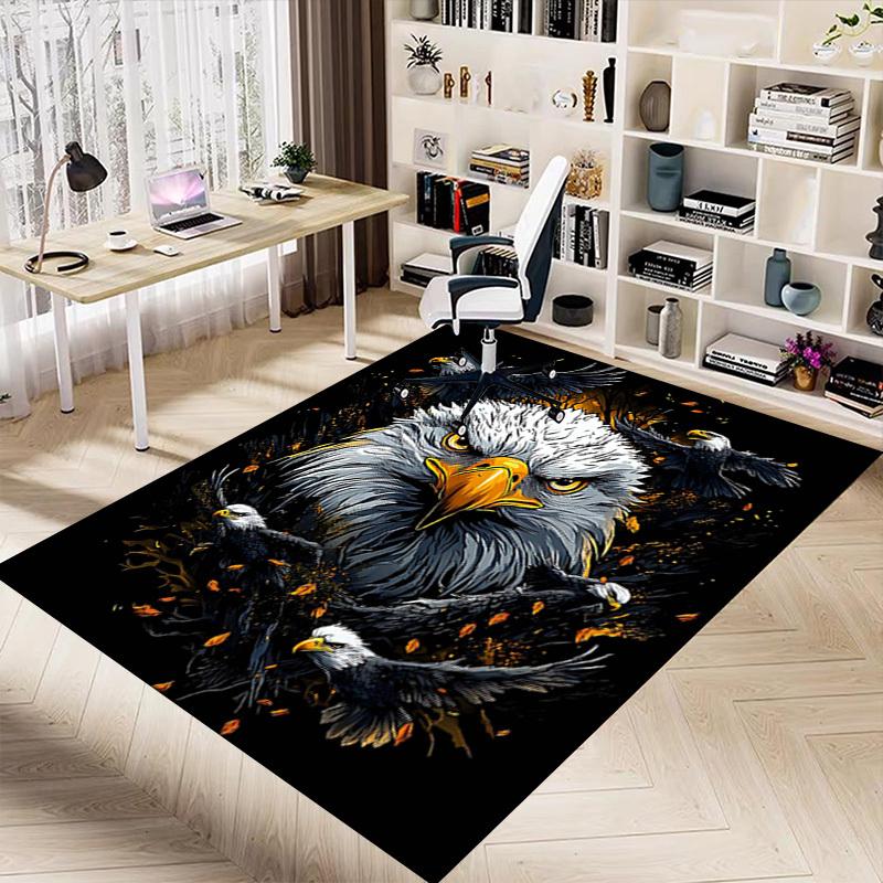 1PC Eagle Wings Non-Slip Floor Carpet Compatible for Office&Living Room&Dining Room - Flat-Weave Machine- Soft & Pattern-E270