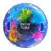 Hard Bottom Sleds Thickened Heavy Duty Snow Tube Sled Cold-Resistant for Kids and Adults for Family Activities Outdoor Fun