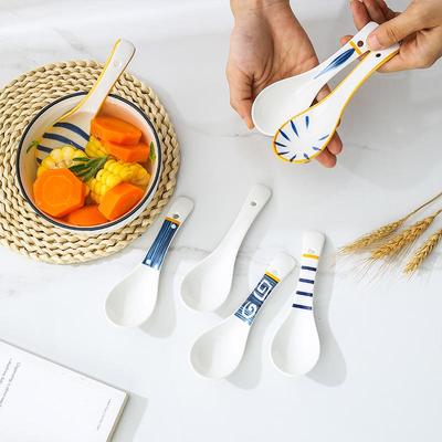 Japanese Ceramic Porridge Spoon - Creative Daily Use Tableware