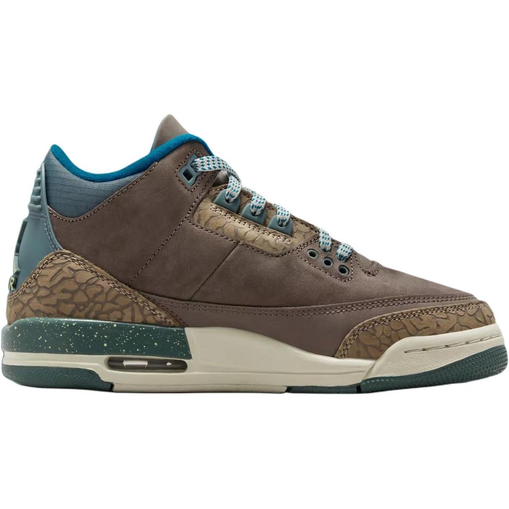 Jordan Air Jordan 3 Abrasion Resistant Mid Top Children's Basketball Shoes Brown Teenagers IB7066-001