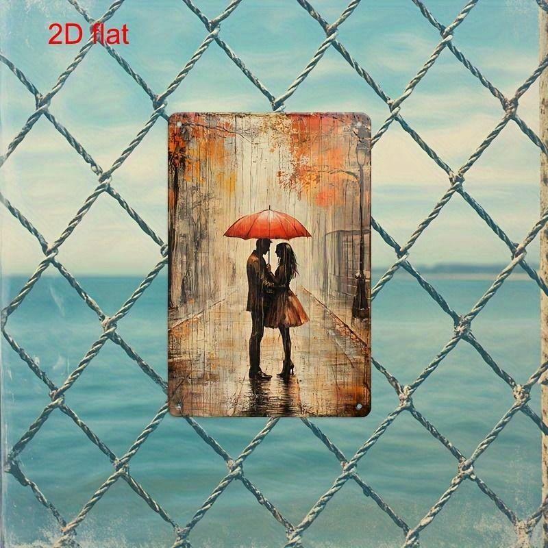 Valentine's Day Retro Metal Decorative Painting for Couples Bedroom Living Room Cafe Bar Restaurant