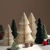 Large Christmas Tree Ornament 3D Honeycomb Ball Folding Paper Xmas Tree Navidad Decoraciones Desktop Hanging Xmas Decor