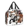 Sac à déjeuner isotherme Cavalier King Charles Spaniel pour chien, réutilisable, glacière, boîte à déjeuner thermique pour femmes, enfants, pique-nique, voyage