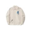 Li Ning Letter Print Single-Breasted Lapel Jacket Men Jacket Mica-Gray AJDU139-2