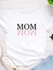 Tricou Femei cu Imprimeu Litere Mama Mânecă Scurtă Gât O Larg Tricou Femei Topuri Haine Camisetas Mujer