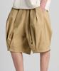 TENER Open Balloon Bermuda Cotton Pants Beige
