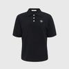 LIKK Collar Contrast Loose Fit Short Sleeve T-Shirt (Black)_L4B1-Ts09C