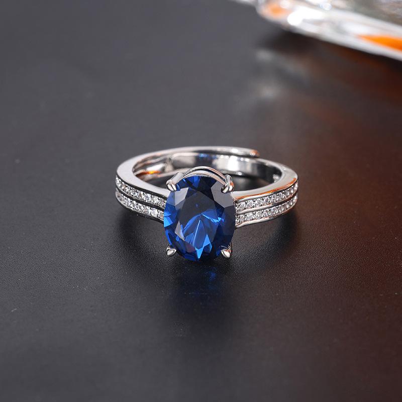 Ruby Live Adjustable Ring Spinel Versatile Geometric Design Trend Ring