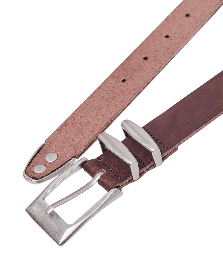 Akesi Dual Square Leather Belt_Brown