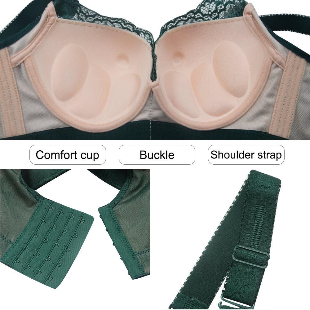 Women's Lace Bra Push Up Underwire Bras Plus Size Brasserie with Padded 34 To 50