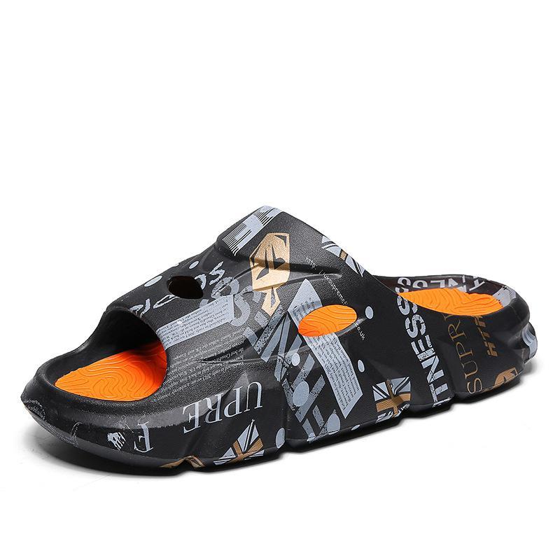 Wearing Men Beach Trendy Casual Slippers for External Wear Outdoor Anti Slip Shoes Wear-resistant and Comfortable Men's Slippers