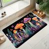 Mushroom Doormat Fantasy Watercolor Pattern Soft Non-Slip Entryway Rug Fairy Tale Garden Design Dreamy Indoor Door Mat