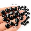 Black Onyx Oval Cabochon Lot – 10x8 Mm Smooth Flat Back Gemstone for Jewelry Making