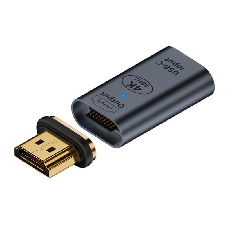 Magnetic HDTV Adapter Support 4K/60Hz 1080p TypeC Female to HDTV Connector