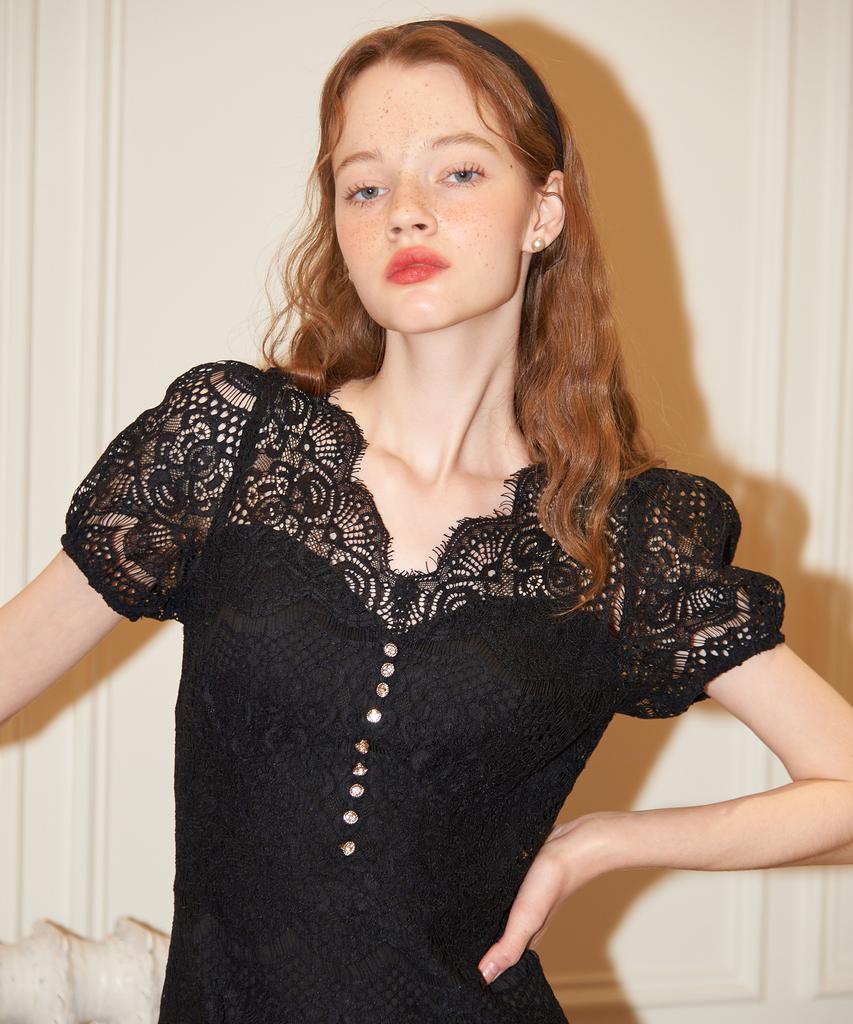 Salon De Yon Lace Long Dress_ 2 Colors