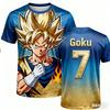 2026 Summer Dragon Ball Retro Fitness T-shirt Men's Oversized 3D Printed Short-sleeved Family Unisex Children's Sports Shirt
