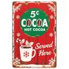 Vintage Hot Cocoa Metal Sign Christmas Wall Decor for Kitchen Rustic Gift