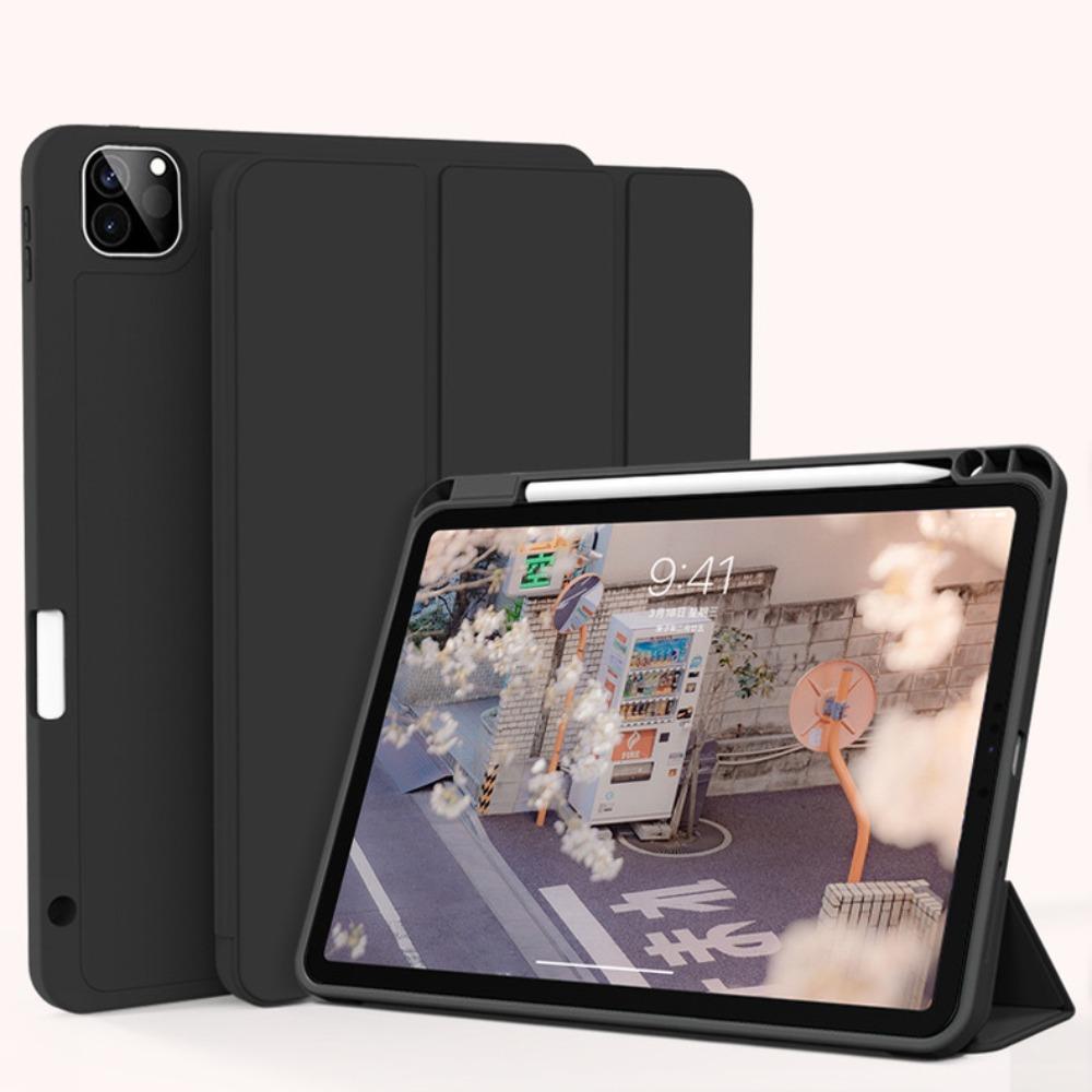 For iPad Case 10.2 Inch 3 Fold Soft Shell with Pencil Holder for iPad Pro 11 Air 4 5 Protective Cover