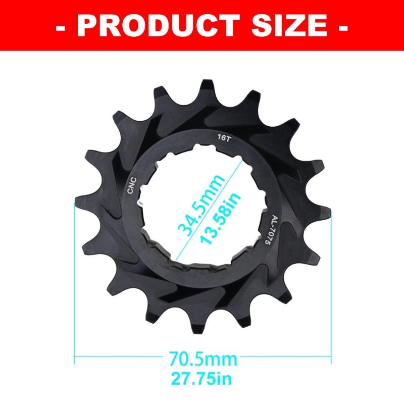 16T Single Speed gear For Mountain Bike strong Construction Conversion Set Simple To Install