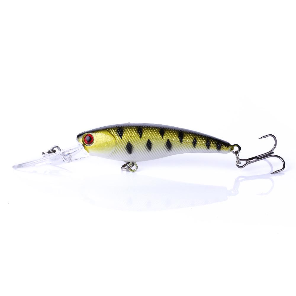 1 adet HENGJIA Minnow Yem Tekne Balıkçılık Cazibesi Plastik Wobbler Olta Takımı 8g/0.28oz