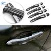 Tekstura karbonowa zewnętrzna klamka drzwi samochodu akcesoria wykończeniowe do Renault MEGANE 3 2008 2009 2010 2011 2012 2013 2014 2015