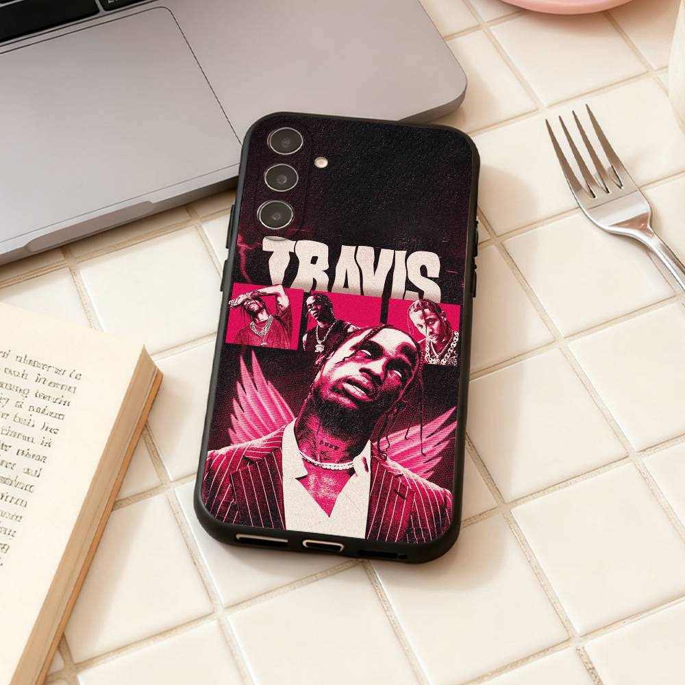 Singer T-Travis Scott Phone Case For Samsung Galaxy A73,A72,A71,A70,A53,A52,A51,Others Soft Black Shell