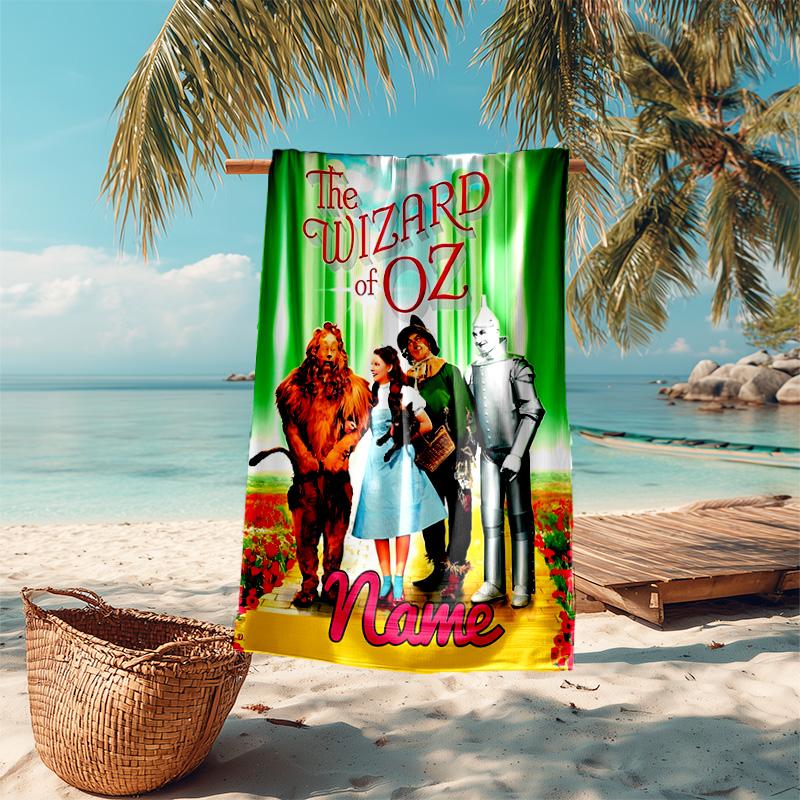 Personalized Customized Proof Beach Towel with The Wizard of Oz Pattern - Soft, Absorbent,quick-drying,perfect Swimming,camping&bathing