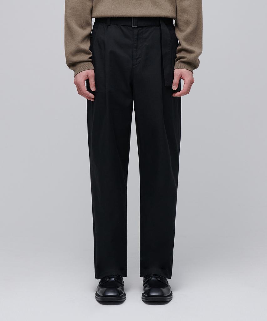 MUSINSA STANDARD Semi-Balloon Belted Chino Pants [Black]