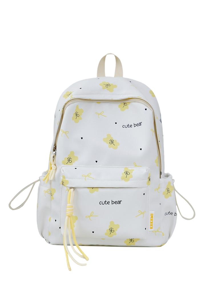 Schoolbag1011 New Japanese Small Fresh School Bag Cute Girl Heart Printed Bear Backpack Women's Backpack