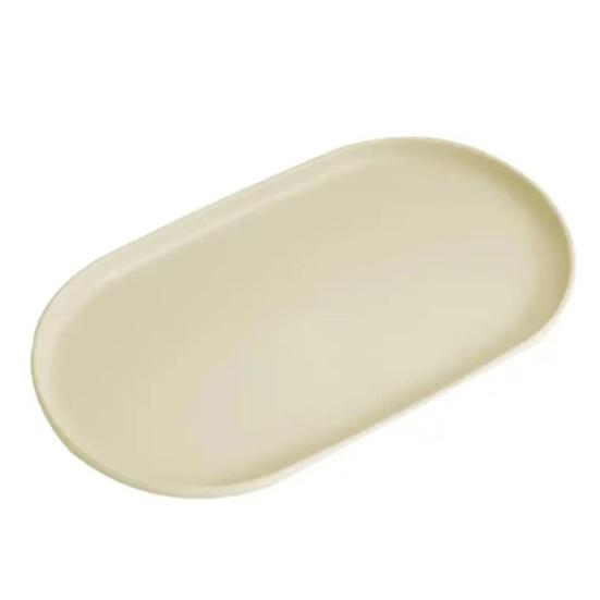 Stackable Fruit Plate Oval Shaped Reusable Dessert Tray Thickened Food Serving Platter for Camping Coffee Table Snacks Food Prep