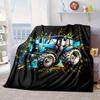 Electric Monster Truck Art Blanket Flannel Blanket for bed, sofa, Camping, Hiking, Picnic Essentials, gift for family Fan gifts