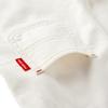 Plain White [MIKI HOUSE] Overalls, 3/4 Length, Logo, Overalls, Pants, Denim, Boys, Girls, Babies, Kids, Children's Clothes, 10-3334-572, 100cm,